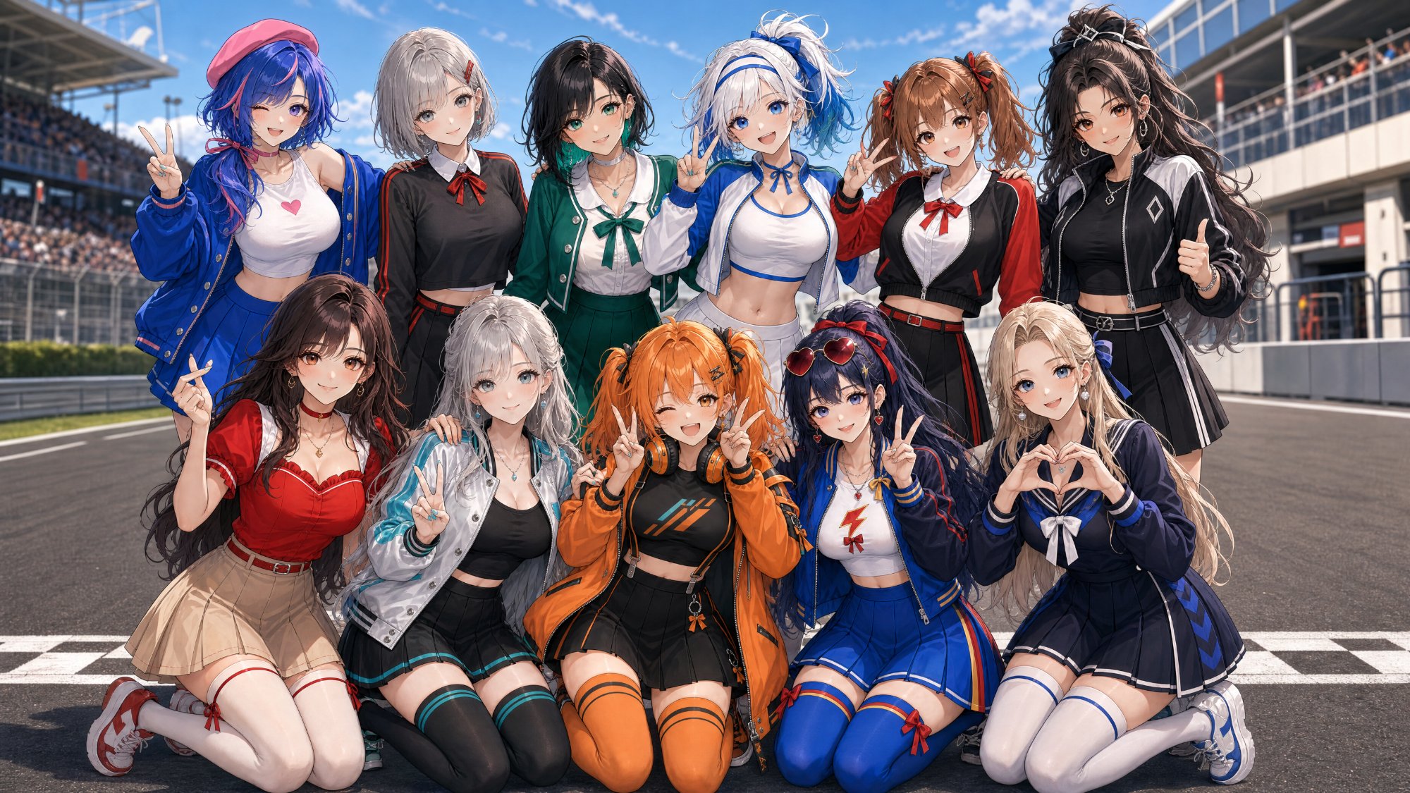 11キャラがホームストレートに集合